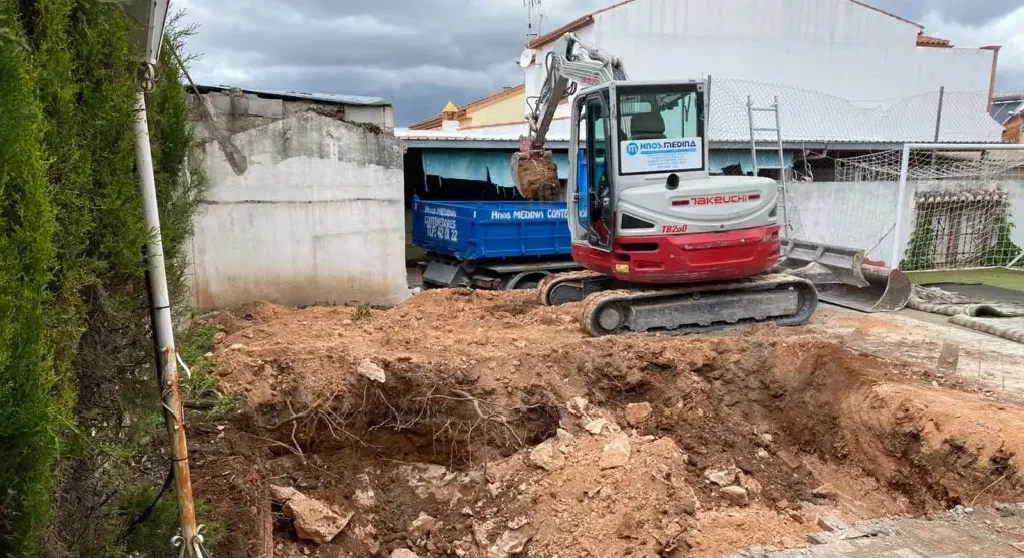 Excavación para piscina